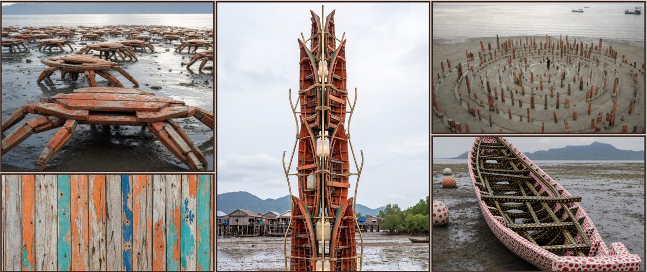 Proposed Ten Boats + artworks on the Kep shore